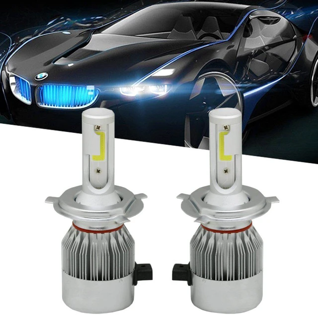 Alt view image 2 of 7 - AJMRTC 2Pack C6 H4/9003/HB2 LED Headlight Bulbs Conversion Kit, 72W/Pair 7600LM 6000K Cool White, IP68 Waterproof 360 Degree Beam, Plug and Play All-in-One Replacement for Halogen & HID Xenon