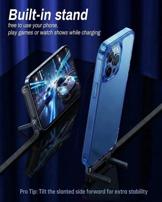 Alt view image 4 of 7 - AJMRTC 2Pack 3.3Ft 240W USB C to USB C Fast Charging Cable with Foldable Phone Stand, 90 Degree Right Angle Flat Cord, Multi-Functional T-Shaped Invisible Phone Holder, Ultra Fast Charger Cable Black
