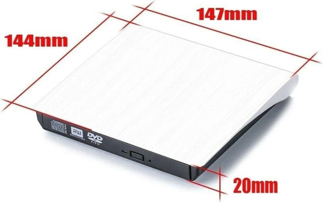 Alt view image 3 of 7 - AJMRTC External DVD Burner, USB 3.0 DVD+RW CD Writer Optical Disc Drive, Slim Portable Reader Player for Laptop Desktop PC Windows Mac Linux, White