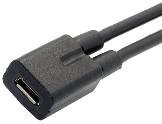 Alt view image 4 of 7 - AJMRTC 2-Port Micro USB Female to USB 3.1 Type-C Male & Micro USB Male Y Splitter Extension Charge Cable, 28AWG Black Cord, Dual Output Charging Splitter Cable for Android Phones, Power Banks, Tablets