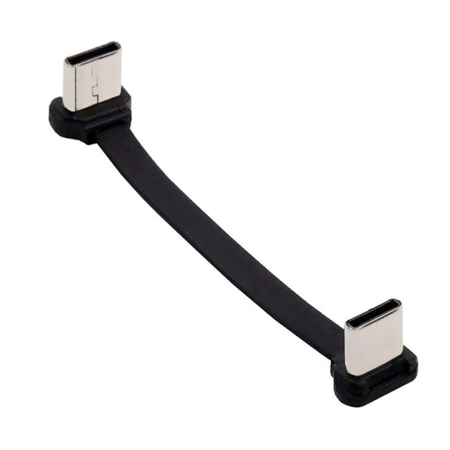 Main image of AJMRTC 65W Ultra Slim Flat USB-C to USB-C Power & Data Cable, Angled Connector Fast Charging Cord, Thin Flat Wire Design for Laptops, Tablets, Smartphones and USB-C Portable Devices