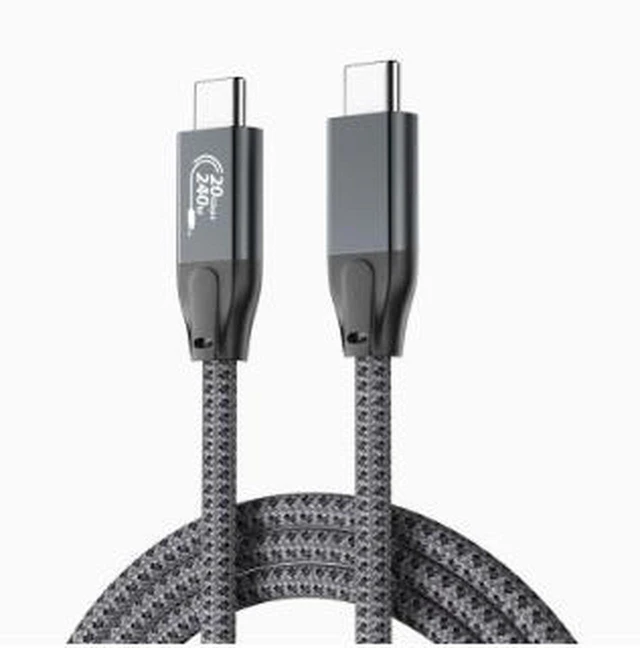 Main image of AJMRTC 2.0M USB 3.2 Type-C to Type-C Cable, 20Gbps High Speed Data Transfer Cord, 240W PD Fast Charging & 4K@60Hz Video Output, Built-in E-Marker Chip, Compatible with Laptop, Smartphone, External SSD