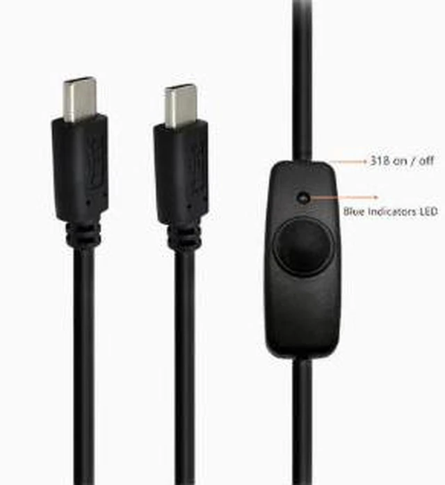Alt view image 4 of 4 - AJMRTC 1.2M USB Type-C Power Extension Cable with LED On/Off Switch, 2A USB-C Charging Cord, Manual Power Control Cable for LED Strip Light, Tablet, Smartphone, USB-C Powered Electronics