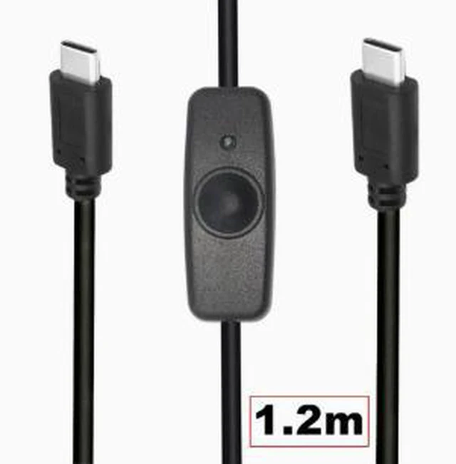 Alt view image 2 of 4 - AJMRTC 1.2M USB Type-C Power Extension Cable with LED On/Off Switch, 2A USB-C Charging Cord, Manual Power Control Cable for LED Strip Light, Tablet, Smartphone, USB-C Powered Electronics