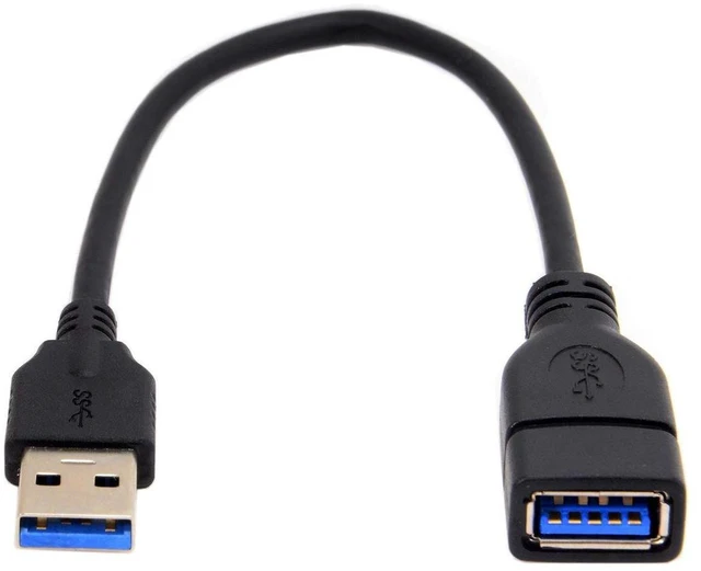 Alt view image 4 of 7 - AJMRTC 8.66 Inch USB3.0 Male to Female Short Extension Cable, 5Gbps High Speed Data Transfer Cord, Portable USB3.0 Extension Wire for Laptop, Keyboard, Mouse, USB Flash Drive, Printer, USB-A Desktop