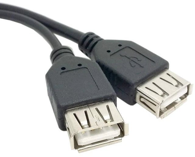 Alt view image 6 of 7 - AJMRTC USB2.0 Y Splitter Extension Cable, USB2.0 Male to Female Data & Charging Cord with Auxiliary Power Supply Port, Extra Power Input for External Hard Drive, USB Storage, Laptop USB Peripherals