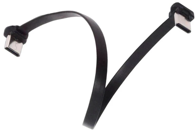 Main image of AJMRTC 20CM Ultra Slim Flat USB C to USB C Angled Cable, USB 2.0 Type C Cord, PD 65W Fast Charging & 480Mbps Data Sync, Right Angle Short Flat Power Data Cable for USB-C Laptops, Tablets, Smartphones