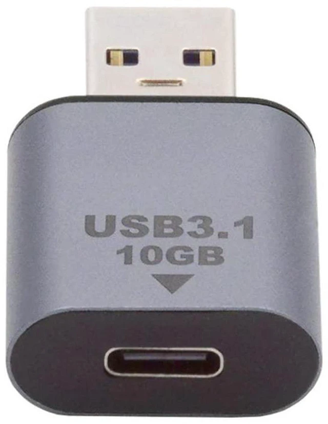 Main image of AJMRTC USB 3.1 Gen2 USB-C Female to USB3.0 Type A Male Adapter, 10Gbps High Speed Data & Power Converter, Type-C to USB-A Connector for Laptops, Tablets, Smartphones, External Storage Peripherals