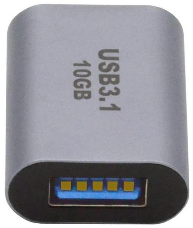 Main image of AJMRTC USB 3.1 Gen2 Type-C Female to USB3.0 Type A Female Adapter, 10Gbps Bi-Directional Data & Power Pass Through Converter, USB-C to USB-A Female Connector for Laptops, Tablets, Smartphones, Storage