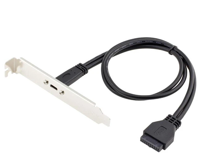 Main image of AJMRTC Single Port USB 3.1 Type-C Female to USB 3.0 Motherboard 19pin Header Cable 40cm, Internal PC Front Panel USB-C Expansion Wire, 5Gbps Data Transfer for Desktop PC Chassis Motherboard USB 3.0 19