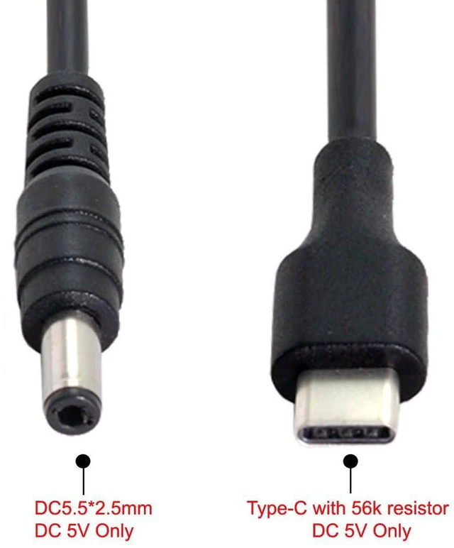 Alt view image 3 of 7 - AJMRTC DC 5V USB 3.1 Type-C to DC 5.5x2.5mm Power Plug Charging Cable 20cm, USB-C to DC Barrel Jack Extension Charge Cord for Air Pro, Portable 5V Power Supply Cable for Small Electronics, Router