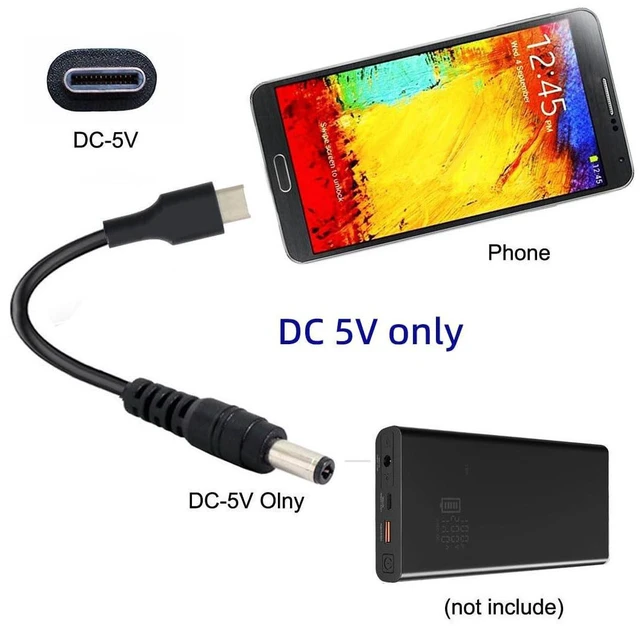 Alt view image 6 of 7 - AJMRTC DC 5V USB 3.1 Type-C to DC 5.5x2.5mm Power Plug Charging Cable 20cm, USB-C to DC Barrel Jack Extension Charge Cord for Air Pro, Portable 5V Power Supply Cable for Small Electronics, Router