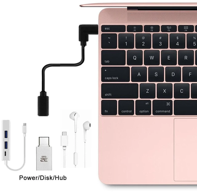 Alt view image 3 of 6 - AJMRTC 90 Degree Right Angled USB 3.1 Type-C Male to Female Extension Cable 20cm, High Speed Data Extender Cord, Right Angle Type-C Extension Wire for Tablet, Smartphone, External SSD and USB-C Device