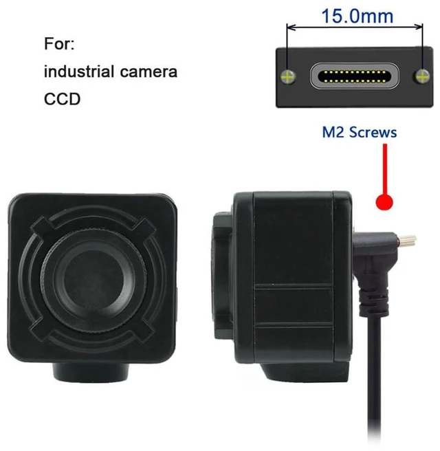 Alt view image 6 of 7 - AJMRTC 200cm Screw Locking 90 Degree Up Down Angled USB-C to USB3.0 5Gbps Data Cable, Lockable Type-C Connector High Speed Transfer Wire for VR Headset, Digital Camera, Laptop and Industrial USB-C Dev
