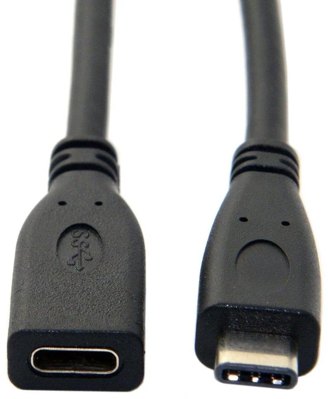 Alt view image 3 of 6 - AJMRTC USB3.1 Gen2 USB-C Male to Female Extension Cable, 1M 10Gbps High Speed Data & PD Charging Cord for Laptop, Tablet, Smartphone, External SSD, Docking Station, USB-C Peripherals