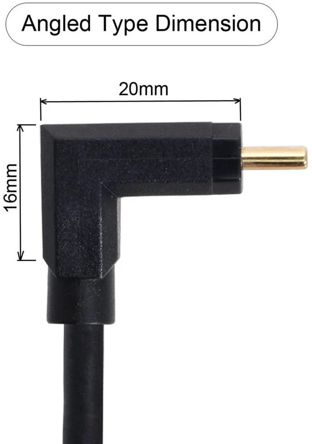 Alt view image 6 of 7 - AJMRTC 90 Degree Up & Down Angled USB-C Male to Female Extension Cable, USB3.1 Gen2 10Gbps 100W PD Fast Charging Data Cord 30cm for Laptop, Smartphone, Tablet, External SSD, Docking Station