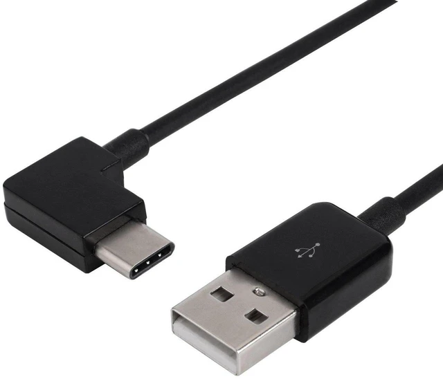 Main image of AJMRTC 20cm Right Angled USB-C to USB 2.0 Cable, 90 Degree Elbow Type-C Connector Data & Charging Cord for Smartphone, Tablet, Power Bank, USB Charger and Portable Mobile Electronic Devices