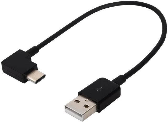 Alt view image 6 of 7 - AJMRTC 20cm Right Angled USB-C to USB 2.0 Cable, 90 Degree Elbow Type-C Connector Data & Charging Cord for Smartphone, Tablet, Power Bank, USB Charger and Portable Mobile Electronic Devices