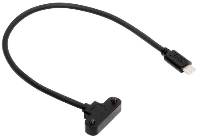 Main image of AJMRTC USB C Extension Cable, Up Angled Type-C Male to Female 480Mbps Data Cord with Screw Locking, USB2.0 Type C Extender Cable for Industrial Camera, VR Headset and USB-C Devices