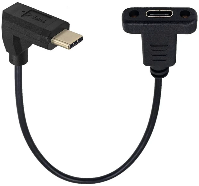 Alt view image 3 of 7 - AJMRTC 90 Degree Up & Down Angled USB 3.1 Type C Male to Female Extension Cable, 30cm Right Angle USB-C Extender Cord, High Speed Data Transfer Cable for USB-C Devices, Laptops, Phones, Docking Statio