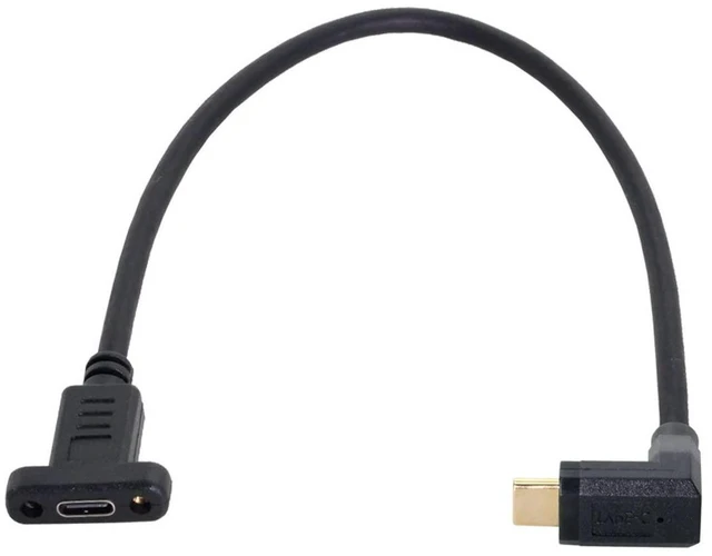 Alt view image 7 of 7 - AJMRTC 90 Degree Up & Down Angled USB 3.1 Type C Male to Female Extension Cable, 30cm Right Angle USB-C Extender Cord, High Speed Data Transfer Cable for USB-C Devices, Laptops, Phones, Docking Statio