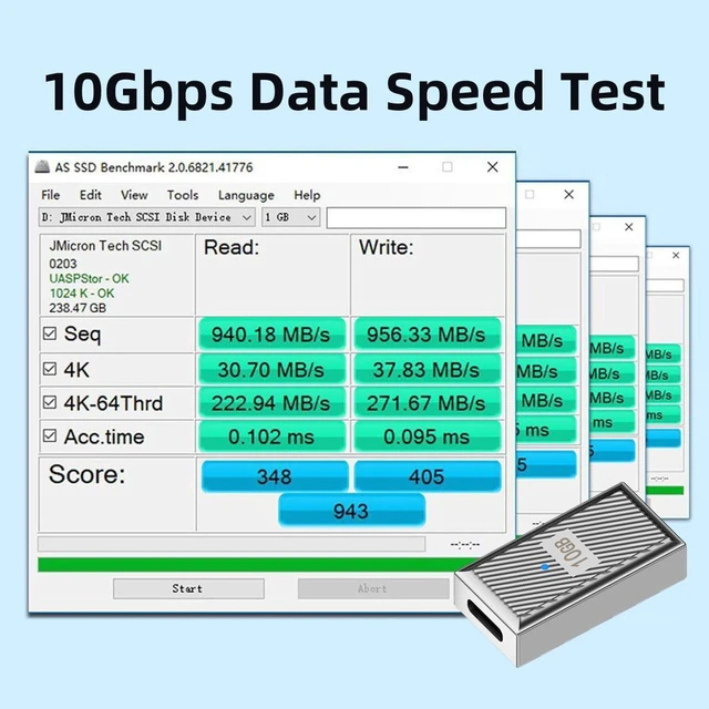 Alt view image 2 of 7 - AJMRTC USB 3.1 Gen2 Type C Female to USB 3.0 A Female OTG Adapter, 10Gbps Data Sync & 120W Fast Charging, Straight Coupler Alloy Shell Mecha Cyberpunk Style, Plug and Play for Laptop Phone Tablet Stea