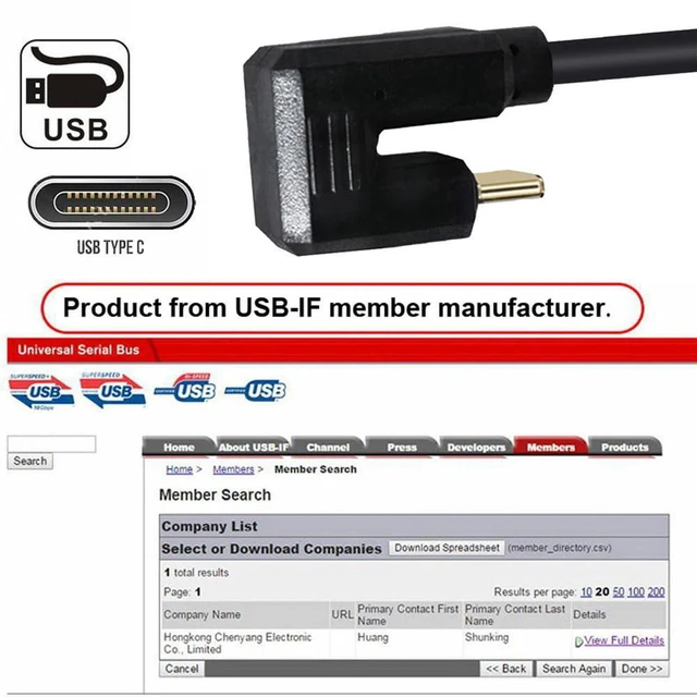Alt view image 7 of 7 - AJMRTC 1M USB 3.1 Gen2 Type-C Male to Single Locking Thumbscrew USB-C Panel Mount Cable, 10Gbps Data & 4K Video, U Shape Opposite Back Angled Connector, Secure Lock Cord for Industrial Device, Server