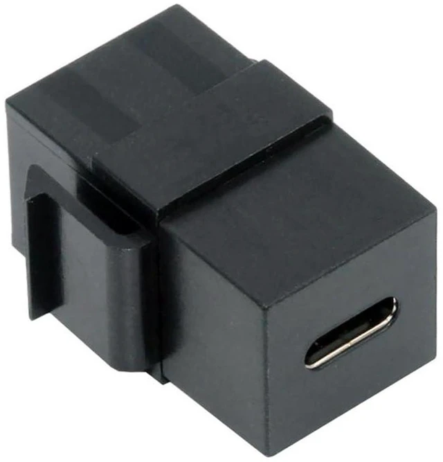 Main image of AJMRTC USB2.0 480Mbps Type-C Female to Female Keystone Jack Coupler Adapter, USB-C Female Extension Insert Connector for Wall Plate, Panel Mount, USB Cable Extension, Home and Office Cabling Project
