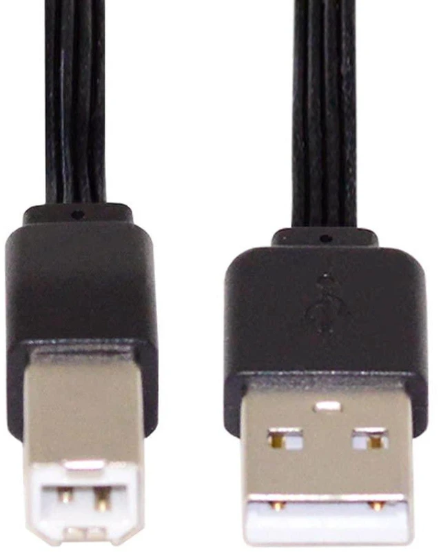 Main image of AJMRTC 13cm USB 2.0 Type A Male to Type B Male Flat Slim FPC Data Cable, Flexible FPC Ribbon Cord, High Speed USB2.0 Transfer Wire for Printer, Scanner, External Hard Disk and USB-B Interface Devices