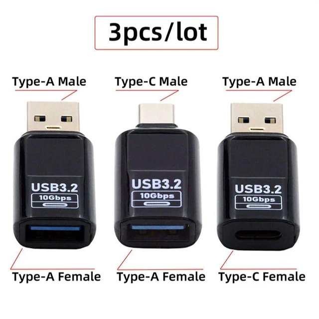 Alt view image 6 of 7 - AJMRTC 3Pcs/Lot USB-C to USB3.2 Type-A Tester Detector, 10Gbps USB-C Monitoring Display with Smart LED Screen, Measure Current Voltage Data & Fast Charging Power Meter, USB Power Detector for USB-C