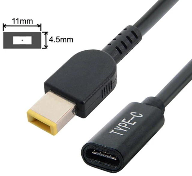 Alt view image 6 of 7 - AJMRTC USB-C to Rectangle 11.0*4.5mm PD Trigger Power Charging Cable, Type-C PD Emulator Converter Cord, USB C to 11x4.5mm Rectangular Barrel Plug Power Wire Compatible with ThinkPad X1 Carbon Laptop