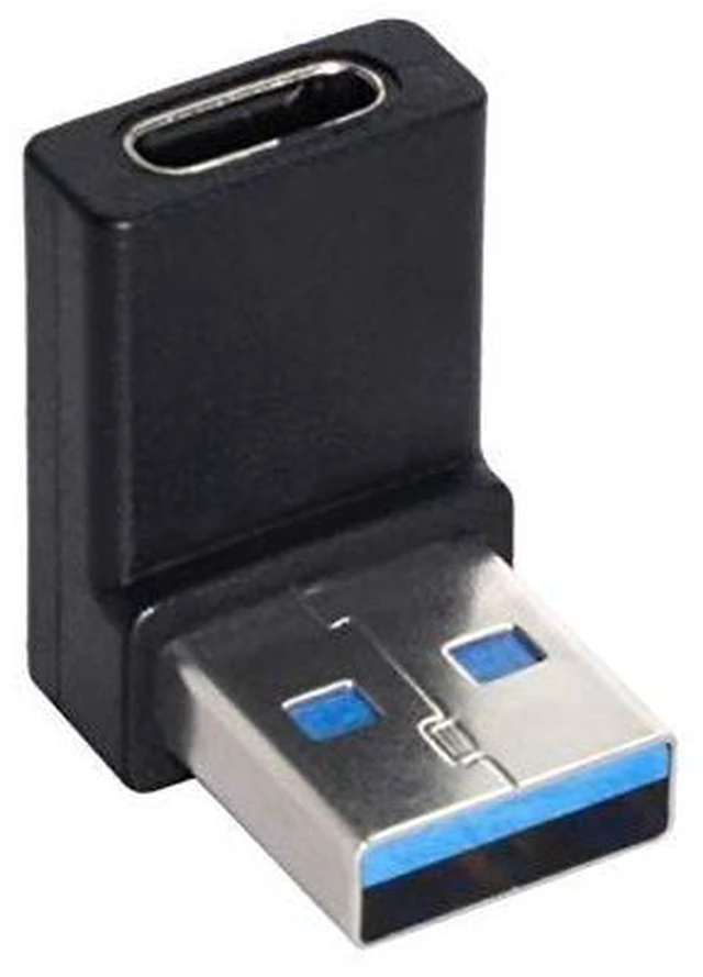 Alt view image 4 of 4 - AJMRTC Low Profile 90 Degree Down Angled USB 3.0 Adapter, USB-C Type C Female to USB A Male OTG Converter, Data Sync & Charging Connector for Laptop, Desktop, USB-A Host Devices