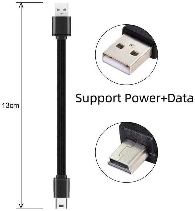 Alt view image 6 of 7 - AJMRTC 13cm USB 2.0 Type-A Male to Mini USB 5Pin Male FPC Flat Slim Cable, Thin Flexible FPC Ribbon Cord, 480Mbps Data Transfer Cable for FPV System, Portable Disk, Digital Phone and Mini USB 5Pin