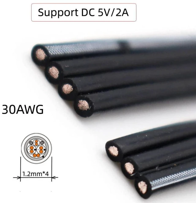 Alt view image 4 of 7 - AJMRTC 13cm USB 2.0 Type-A Male to Type-B Male Flat Slim FPC Cable, Thin Flexible FPC Ribbon Cord, 480Mbps Data Transfer Cable for Scanner, Portable Disk, Printer and USB Type-B Devices