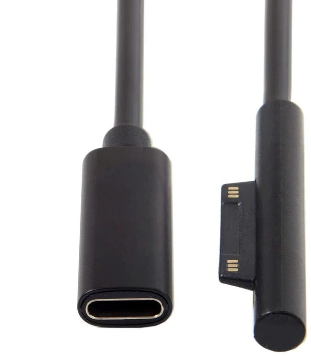 Alt view image 5 of 6 - AJMRTC DC 15V USB-C Type-C Female to Surface Charging Cable, Power Converter Cord for Surface Pro3 Pro4 Pro5 Pro6 & Surface Book Pro, Type-C Female Input to Microsoft Surface Laptop Power Cable