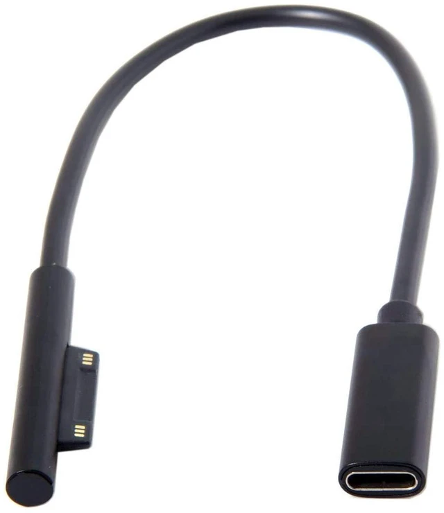Alt view image 6 of 6 - AJMRTC DC 15V USB-C Type-C Female to Surface Charging Cable, Power Converter Cord for Surface Pro3 Pro4 Pro5 Pro6 & Surface Book Pro, Type-C Female Input to Microsoft Surface Laptop Power Cable