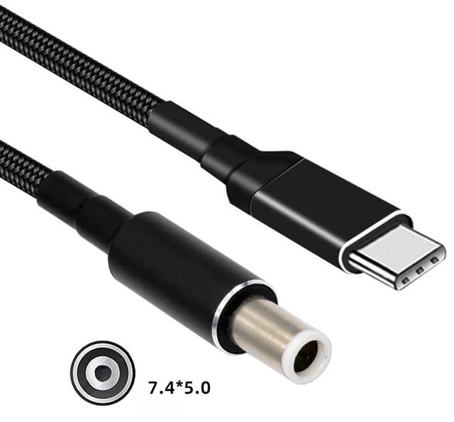 Alt view image 3 of 7 - AJMRTC USB-C 100W 20V Input to DC 7.4*5.0mm PD Charging Cable, Max 65W Output, QC PD Trigger Type-C to DC 7.4x5.0mm Barrel Power Cord 1.8M for Laptop, PD Power Bank, Type-C Wall Charger