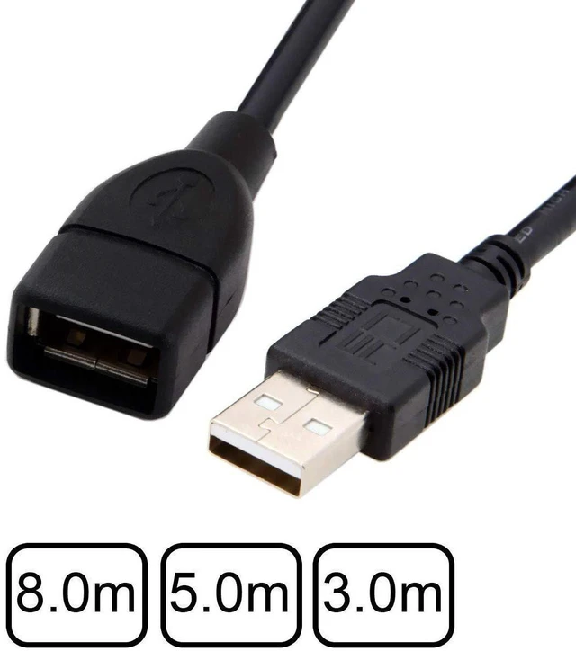 Alt view image 3 of 6 - AJMRTC USB 2.0 Type B to Type A Male Data Cable, Available in 3m 5m 8m Lengths, High Speed Printer Scanner Hard Disk Transfer Cord, 8M Version for Office Equipment Connection