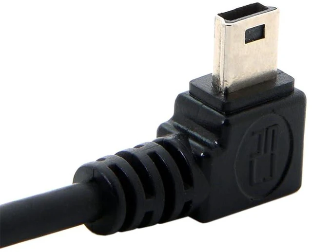 Alt view image 2 of 7 - AJMRTC 5Pin Mini USB Male Left 90 Degree Angled to USB2.0 Male Data Charge Cable, 50cm Elbow Mini USB Cord for Digital Camera, GPS and Old Portable Devices