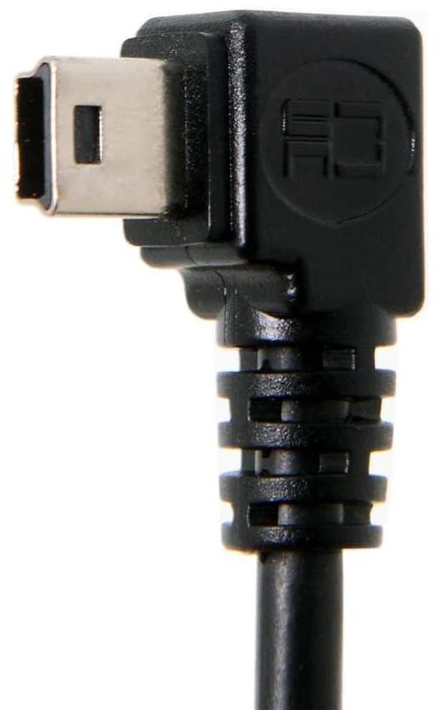Alt view image 3 of 7 - AJMRTC 5Pin Mini USB Male Left 90 Degree Angled to USB2.0 Male Data Charge Cable, 50cm Elbow Mini USB Cord for Digital Camera, GPS and Old Portable Devices