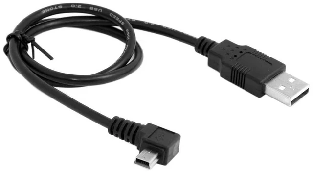 Alt view image 7 of 7 - AJMRTC 5Pin Mini USB Male Left 90 Degree Angled to USB2.0 Male Data Charge Cable, 50cm Elbow Mini USB Cord for Digital Camera, GPS and Old Portable Devices