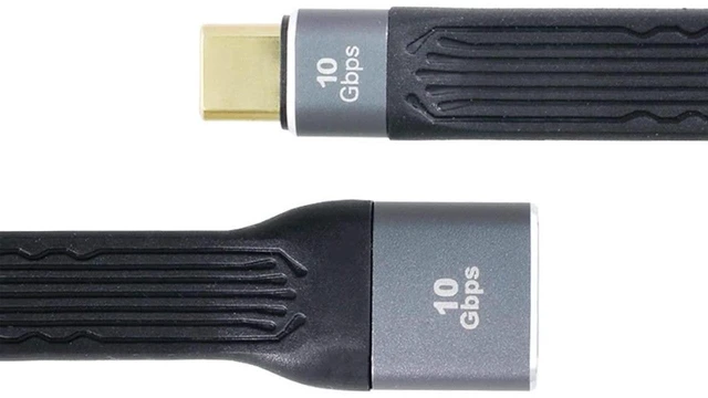 Alt view image 5 of 7 - AJMRTC USB 3.1 Type C Male Host to USB3.0 Type A Female OTG Cable, Flat Slim FPC Ribbon Cord, 10Gbps High Speed Data Sync Adapter for Laptop, Phone, Tablet, Flash Drive, External SSD, Mouse Keyboard