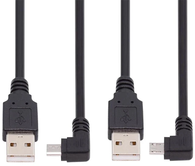 Alt view image 5 of 7 - AJMRTC Right & Left Angled 90 Degree Micro USB 5Pin to USB 2.0 Type A Cable, 100cm Optional Left/Right Angle Data & Charging Cord, 480Mbps Sync Cable for Phone, Tablet, Camera, Power Bank, Bluetooth