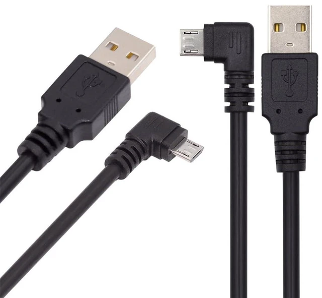 Alt view image 5 of 7 - AJMRTC USB 2.0 Type A to 5V Micro USB 5Pin Cable, Left & Right Angled 90 Degree Power Charging & Data Sync Cord,150cm Long Angle Cable for Phone, Tablet, Camera, Power Bank, Bluetooth Speaker, Micro