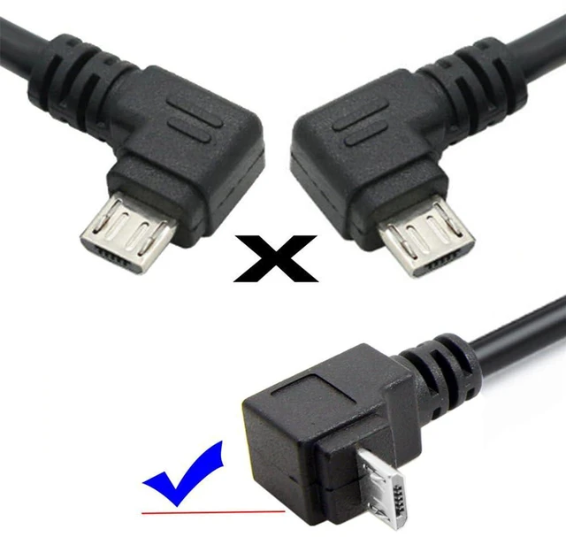 Alt view image 7 of 7 - AJMRTC USB 2.0 Type A to 5V Micro USB 5Pin Cable, Down Angled 90 Degree Power Charging & Data Sync Cord, 10cm Short Downward Angle Cable for Phone, Tablet, Camera, Power Bank, Bluetooth Speaker, Micro