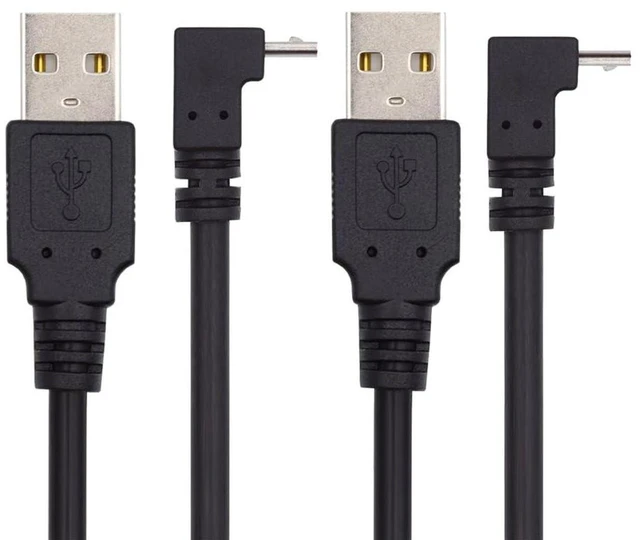Main image of AJMRTC Up & Down Angled 90 Degree Micro USB 5Pin to USB 2.0 Type A Cable, 20cm Optional Up/Down Angle Data & Charging Cord, 480Mbps Sync Cable for Phone, Tablet, Camera, Power Bank, Bluetooth Speaker