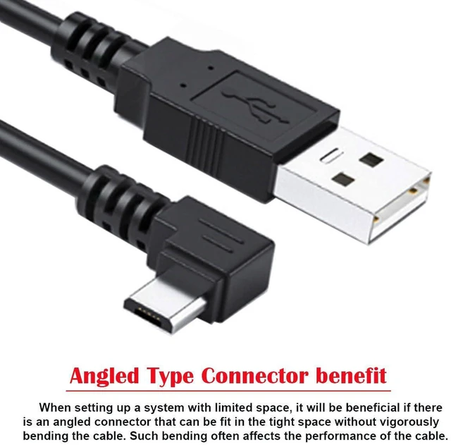 Alt view image 5 of 7 - AJMRTC 100cm Left Angled 90 Degree Micro USB 5Pin to USB 2.0 Cable, 480Mbps Data Sync & Charging Cord, Left Angle Micro USB Wire for Phones, Tablets, Dash Cams, GPS and Micro USB Powered Devices