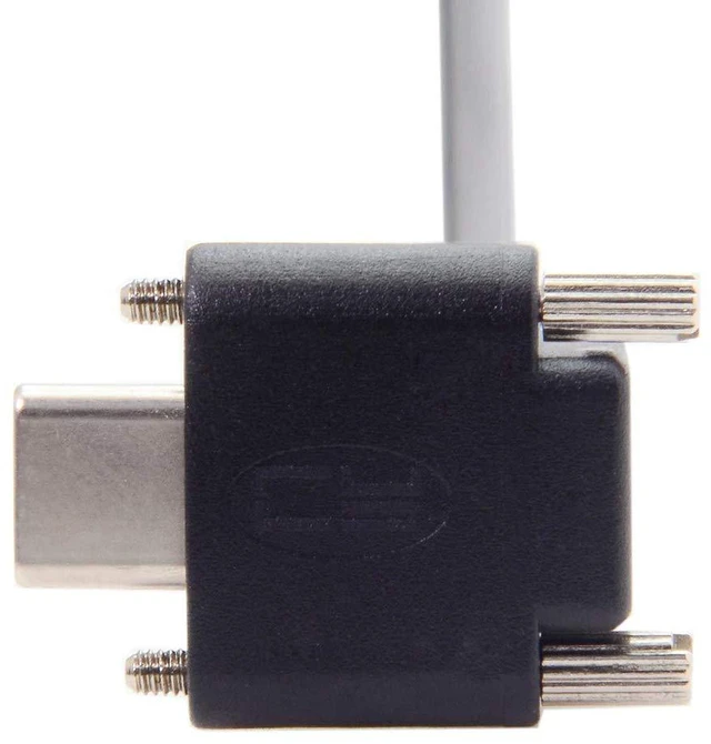 Alt view image 7 of 7 - AJMRTC 90 Degree Up/Down Angled USB 3.1 Type-C Dual Screw Locking to USB3.0 Male Data Cable 120CM, Panel Mount Lockable Type-C Cord for Industrial Camera, Machine Vision, Stable High Speed Data Transm