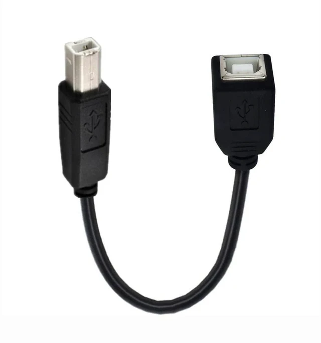 Alt view image 3 of 7 - AJMRTC USB 2.0 Type B Male to Female Extension Cable 20CM, 480Mbps High Speed Data Transfer Cord for Printer, Scanner, External Hard Disk, MIDI Controller, USB-B Peripheral Port Extension