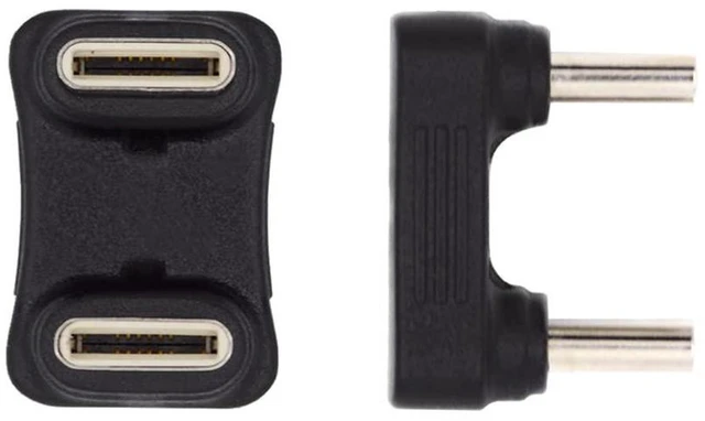Alt view image 4 of 7 - AJMRTC USB-C Male to Male Coupler, 480Mbps USB2.0 U Shape 180° Back Angled Type C Extender Adapter, Power & Data Transfer Connector for Power Bank, Smartphone, Laptop, Tablet, USB-C Devices